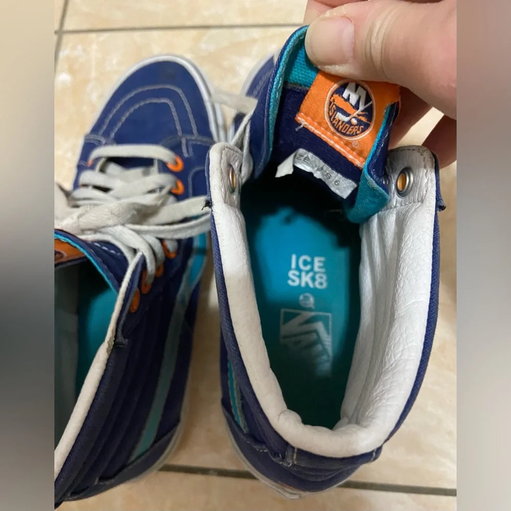 Rare Vans Limited Edition High‎ Top NY Islanders Hockey fisherman Youth 6